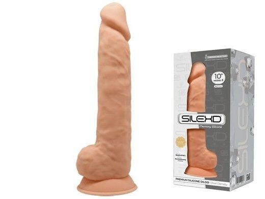Фаллоимитатор реалистичный SilexD Arnold Flesh (MODEL 5 size 10in), двухслойный, силикон+Silexpan, д SO5969 фото