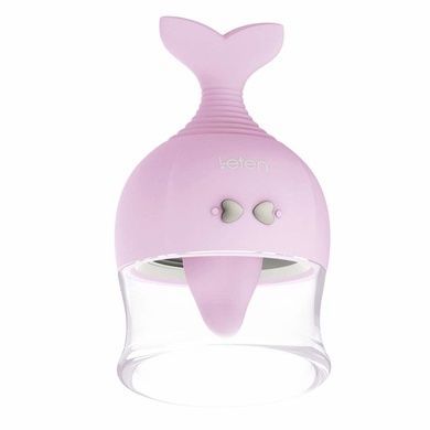 Вібростимулятор для клітора і сосків Leten Kissing Fish з вакуумом і віброязичком, 10 режимів роботи SO3022 фото