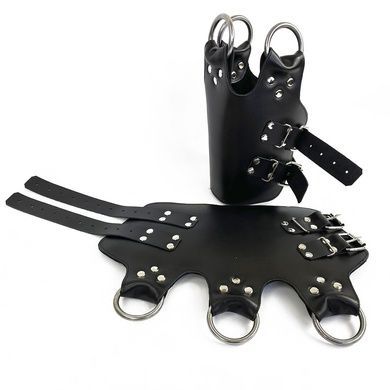 Поножі-манжети для підвісу за ноги Art of Sex &ndash; Leg Cuffs For Suspension, чорні, натуральна шкіра SO5182 фото
