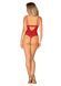 Боди с доступом Obsessive Ingridia crotchless teddy XL/2XL, красное, открытая грудь SO9027 фото 7