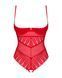 Боди с доступом Obsessive Ingridia crotchless teddy XL/2XL, красное, открытая грудь SO9027 фото 3