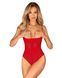 Боди с доступом Obsessive Ingridia crotchless teddy XL/2XL, красное, открытая грудь SO9027 фото 1