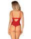 Боди с доступом Obsessive Ingridia crotchless teddy XL/2XL, красное, открытая грудь SO9027 фото 2