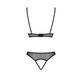 Комплект из браллета с ажурным лифом и открытыми трусиками Passion CHRISTA SET Open Bra L/XL black SO5759 фото 4