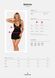 Сорочка Obsessive Selinne chemise & thong XS/S Black, стрінги, подвійні бретелі SO8670 фото 5