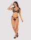(SALE) Полупрозрачный эротический комплект Obsessive Obsessivia 2pcs set black L/XL, бюстгальтер и трусики, SO7298 фото 3