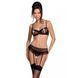 Сексуальный комплект с поясом для чулок Passion LOVELIA SET XXL/XXXL, black SO4779 фото 1