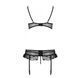 Сексуальный комплект с поясом для чулок Passion LOVELIA SET XXL/XXXL, black SO4779 фото 6