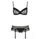 Сексуальный комплект с поясом для чулок Passion LOVELIA SET XXL/XXXL, black SO4779 фото 5