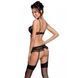 Сексуальный комплект с поясом для чулок Passion LOVELIA SET XXL/XXXL, black SO4779 фото 2