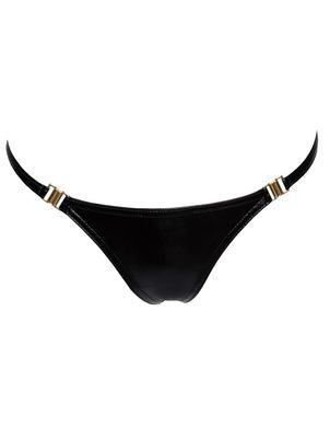 Трусики Noir Handmade P008 Powerwetlook panty with gold clasp - 3XL SX0176 фото