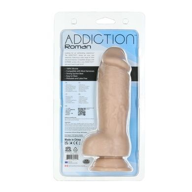 Реалістичний фалоімітатор ADDICTION Roman 8&Prime; Girthy Dong, довжина 22 см, діаметр 6 см SO6852 фото