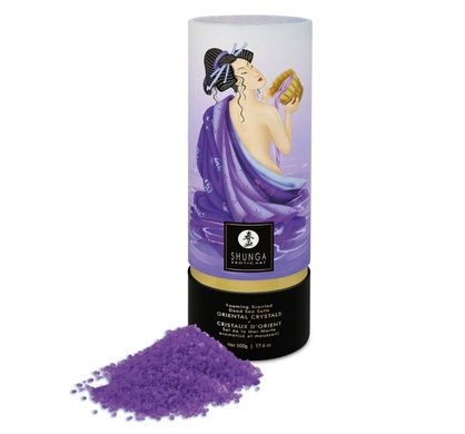 Пінлива сіль для ванни Shunga Dead Sea salt Oriental Crystals &mdash; Exotic Fruits (500 г), сіль Мертвого SO6895 фото