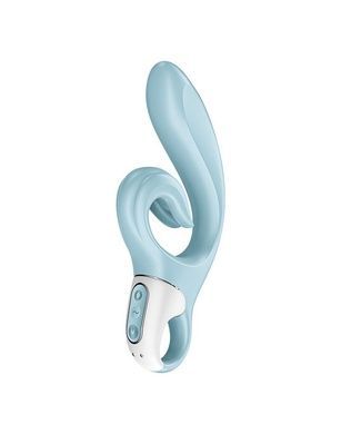 Вибратор-кролик Satisfyer Love Me Blue, гибкий, отросток с тройным кончиком SO7779 фото