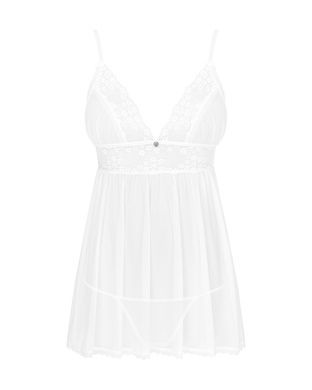 Пеньюар і трусики Obsessive Heavenlly babydoll & thong XS/S SO8163 фото
