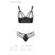 Комплект из эко-кожи с люверсами и ремешками Passion MALWIA BIKINI L/XL, black, бра и трусики SO5762 фото 5