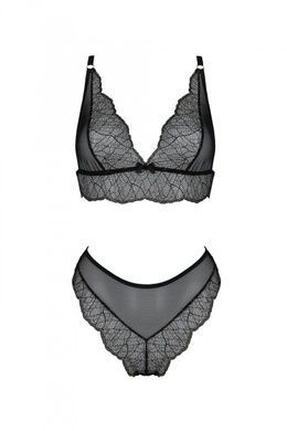 Комплект Passion AMBERLY SET black, S/M, бралетт и трусики бразилиана SX0465 фото