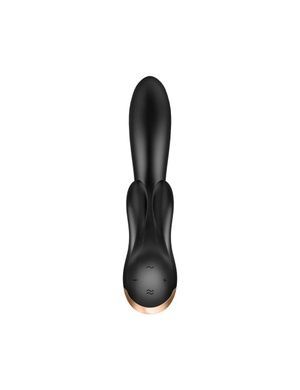 Смарт вибратор-кролик с двойным отростком Satisfyer Double Flex Black SO6094 фото