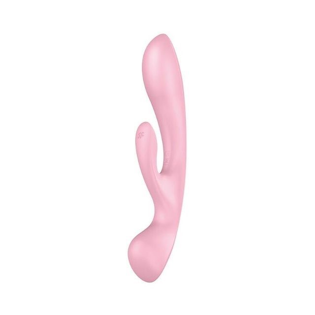 Двусторонний вибратор-кролик Satisfyer Triple Oh Pink, 3 мотора, рукоятка-массажер SO7780 фото