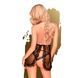 Комплект сорочка у стилі 60-х та трусики з доступом Penthouse - Libido Boost Black S/M SO5275 фото 2