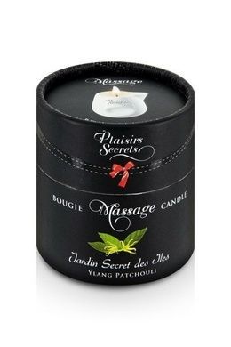 Массажная свеча Plaisirs Secrets Ylang Patchoul (80 мл) подарочная упаковка, керамический сосуд SO1857 фото
