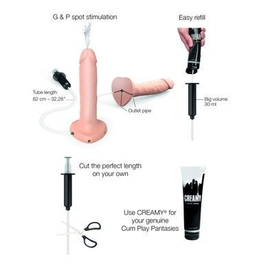 Кончающий фаллоимитатор Strap-On-Me Squirting Cum Dildo Realistic Flash, диам. 3,9 см, силикон SO9014 фото