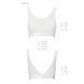 Топ з прозорою вставкою Passion PS002 TOP XL, white SO4206 фото 5