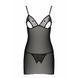 Сорочка з вирізами на грудях, стрінги Passion LOVELIA CHEMISE XXL/XXXL, black SO4761 фото 5