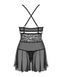 (SALE) Эротический кружевной комплект с сеточкой Obsessive 838-BAB-1 babydoll & thong black S/M, черный, пе SO7181 фото 7