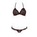 Комплект белья Passion GIANA BIKINI XXL/XXXL, black, полупрозрачные лиф и трусики с бантиками EL15103 фото 2