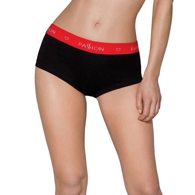 Трусики-шортики Passion PS003 PANTIES S, black SO4209 фото