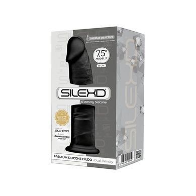 Фаллоимитатор SilexD Henry Black (MODEL 2 size 7,5in), двухслойный, силикон+Silexpan, диаметр 4,8см SO5025 фото