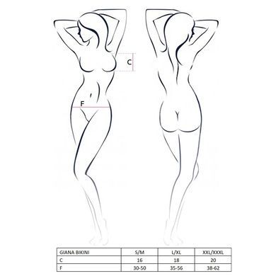 Комплект белья Passion GIANA BIKINI XXL/XXXL, white, полупрозрачные лиф и трусики с бантиками EL15106 фото