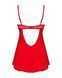 Пеньюар Obsessive Ingridia chemise & thong M/L, красный, сорочка, стринги SO9037 фото 4