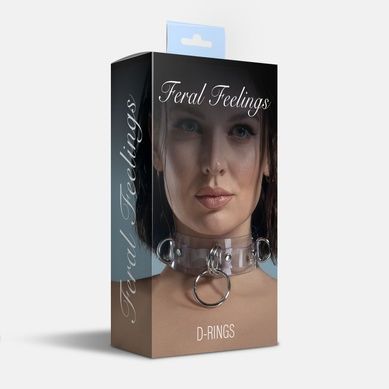 Ошейник для фиксации Feral Feelings - D-Rings Trasparent SO9283 фото