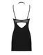 Сорочка Obsessive Selinne chemise & thong M/L Black, стрінги, подвійні бретелі SO8671 фото 4