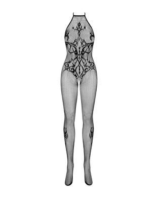 Бодистокинг Obsessive Bodystocking G308 S/M/L, халтер, декор в виде татуировки SO7235 фото