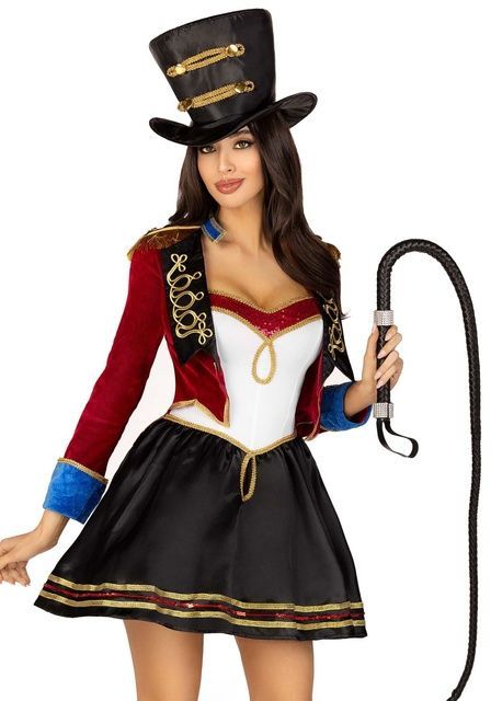 Костюм циркачки Leg Avenue Classic Ringmaster Costume S, платье, шляпа SO9193 фото