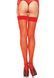 Прозрачные чулки со швом Leg Avenue Sheer backseam stockings Red, one size SO7978 фото 1