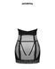 Напівпрозора сорочка з відкритими грудьми Obsessive Lacrisia chemise M/L, чорна, з чокером SO7287 фото 6