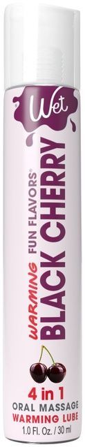 Зігрівальний лубрикант на водній основі Wet Warming Black Cherry 4 in 1, без цукру (30 мл) SO9906 фото