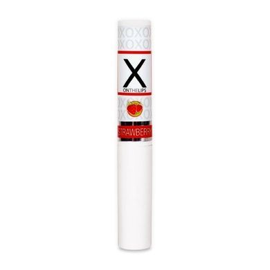 Стимулирующий бальзам для губ унисекс Sensuva &ndash; X on the Lips Strawberry с феромонами, клубника SO4461 фото
