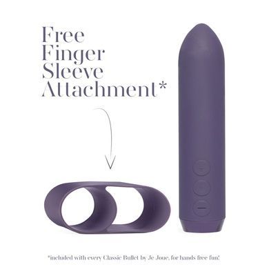 Минивибратор Je Joue - Classic Bullet Vibrator Purple с глубокой вибрацией и фиксацией на палец SO3040 фото