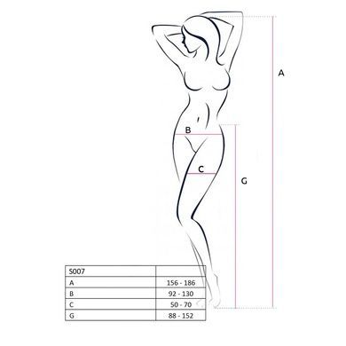 Колготки-бодистокинги с открытым доступом Passion S017 One Size, Red, имитация чулок и пояса PSS017R фото