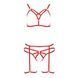 Комплект білизни Passion Exclusive MAGALI SET OpenBra L/XL, red, стрепи, ліф, трусики і пояс PS23801 фото 4
