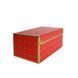 Подарочная коробка красная с золотым геометрическим рисунком, S &mdash; 20,2&times;14&times;10,5 см SO8913 фото 1