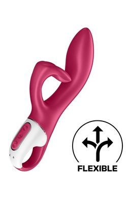 Вибратор кролик с тройным отростком Satisfyer Embrace me Berry, 2 мотора, диаметр 3,6 см SO6285 фото
