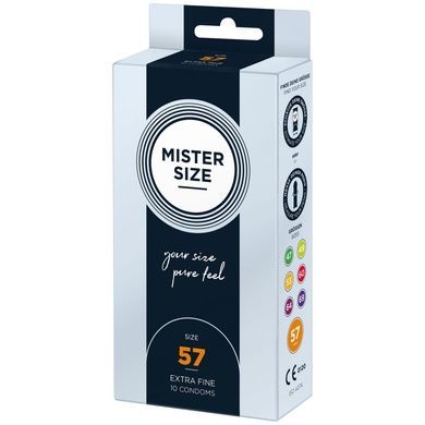 Презервативы Mister Size - pure feel - 57 (10 condoms), толщина 0,05 мм (мятая упаковка!!!) SO8045-R фото