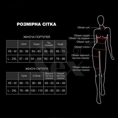 Гартеры со стразами Art of Sex - Floy, натуральная кожа, Размер XS - 2XL, цвет Черный SO7494 фото