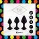 Набір силіконових анальних пробок FeelzToys - Bibi Butt Plug Set 3 pcs Black SO5065 фото 3